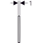 Placa ciega, referencia 116.069.FW.1 de Geberit de acero inoxidable para sistema de descarga para urinarios